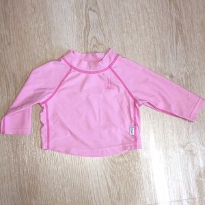 iPlay Baby Girl’s Pink Swim Long Sleeve Rash Guard